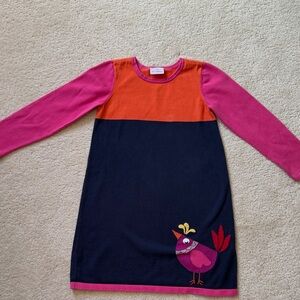 Hanna Andersson Colorful Bird Sweater Dress Size 130 8